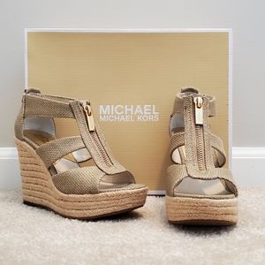 Michael Kors Damita Wedge in Gold